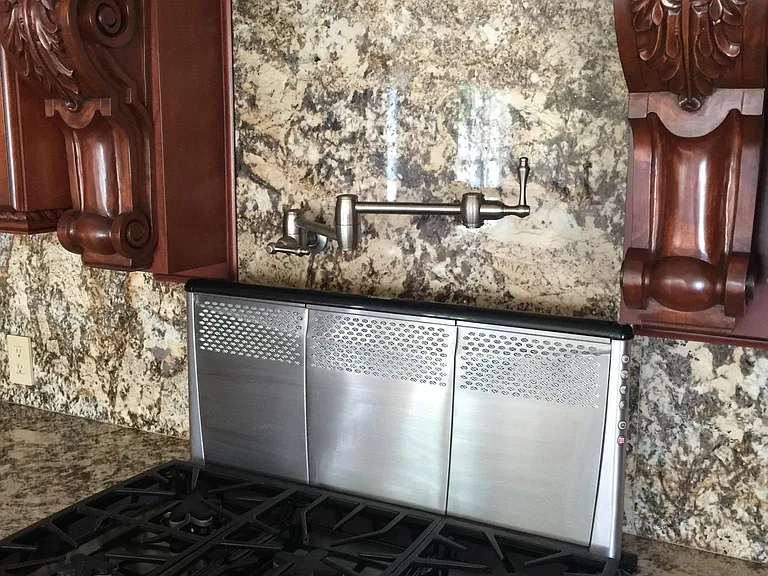 Custom stove and fan.