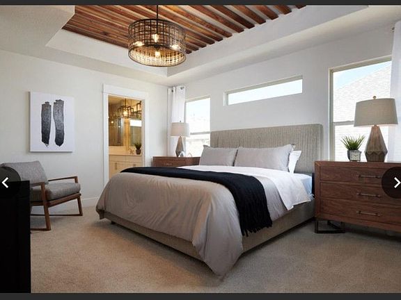 Master bedroom. Virtually staged to illustrate its potential