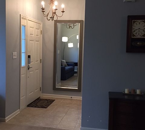 Foyer with large coat closet