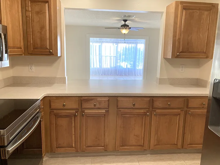 Spacious countertops for food prep or party buffets