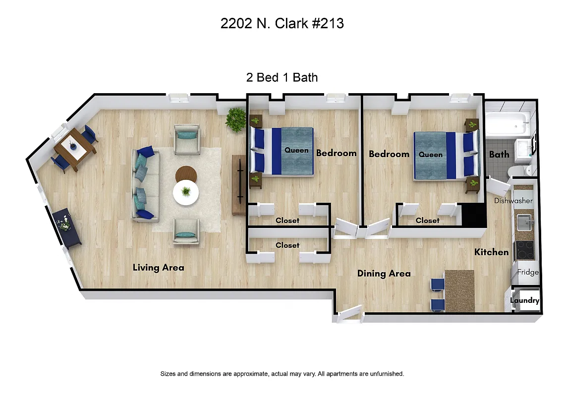 Floor plan 2 Bed