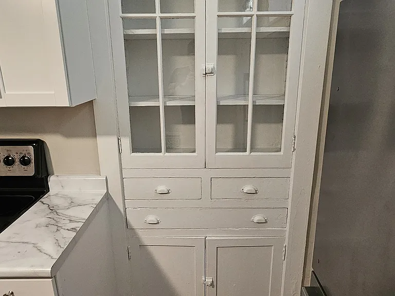 built-in historic pantry