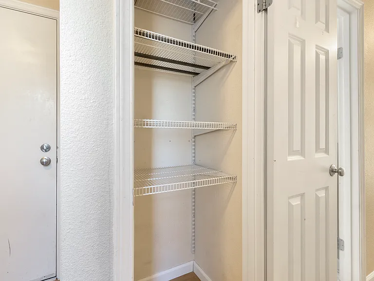Hallway storage by front door