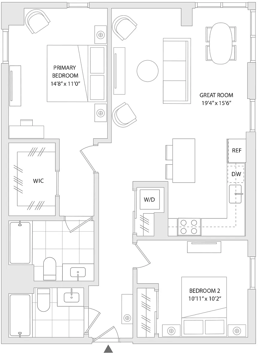 Floor plan 2 BR P