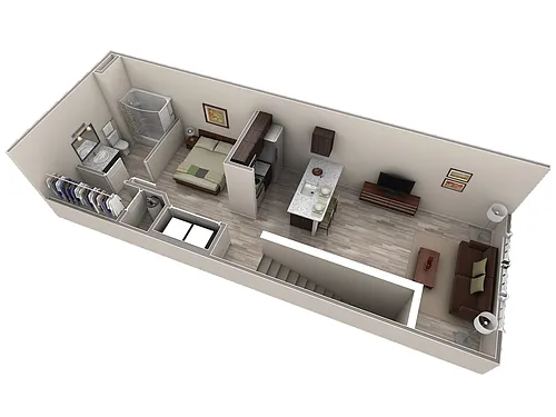 Floor plan Studio Grand Overlook