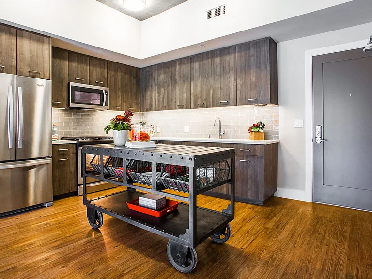 Stainless steel kitchen appliances