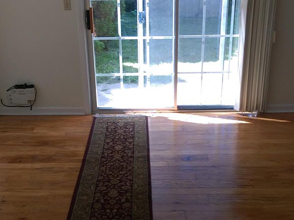 Patio doors letting in sunlight.