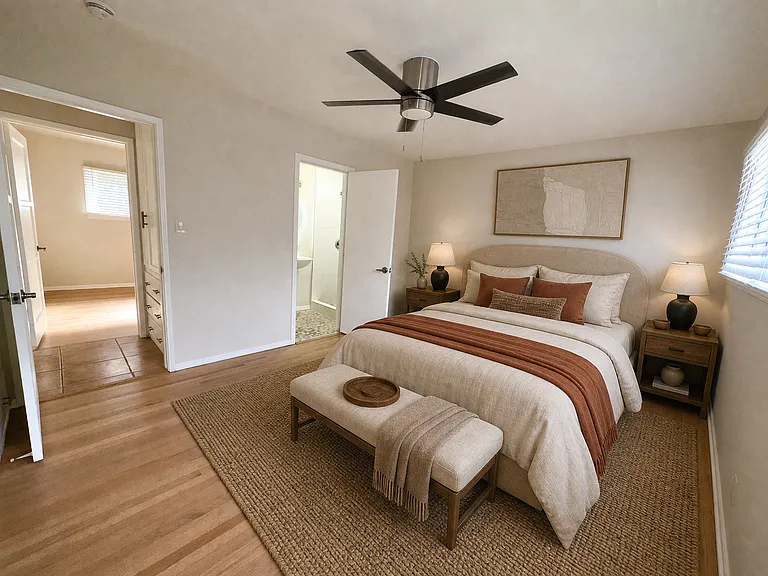 VIRTUALLY STAGED - master bedroom (en-suite)