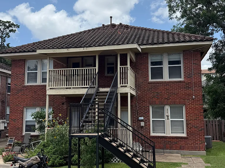 Back view of unit which is located on the top floor