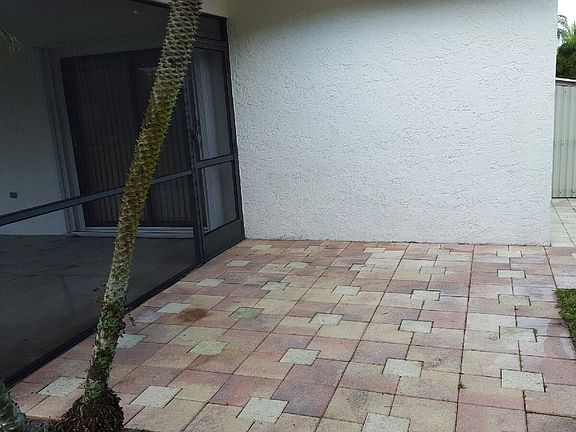 Patio to left of porch