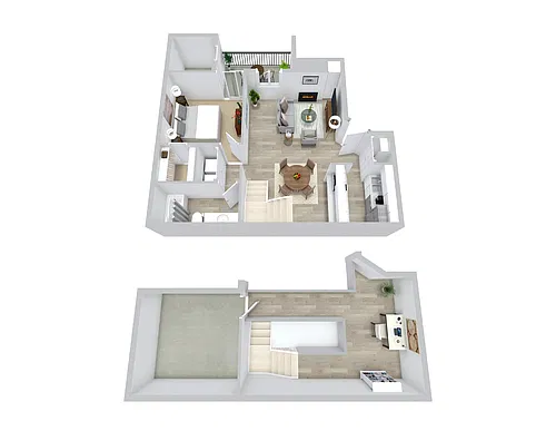 Floor plan 1X1 Lofted
