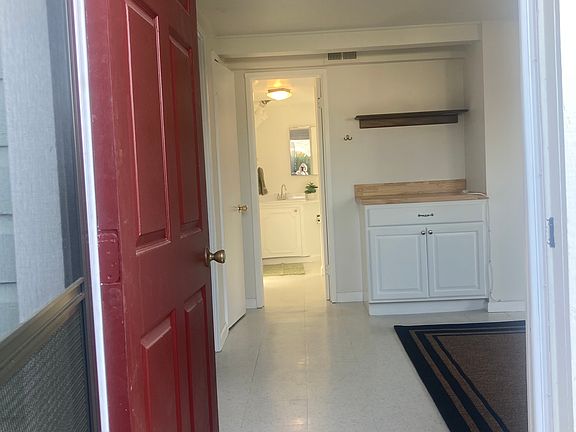 Front door into the kitchen