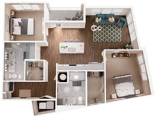 Floor plan B7B