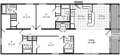Floor plan 107 Room D