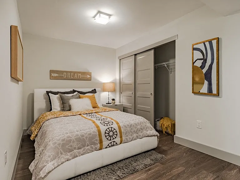 Spacious bedrooms with storage