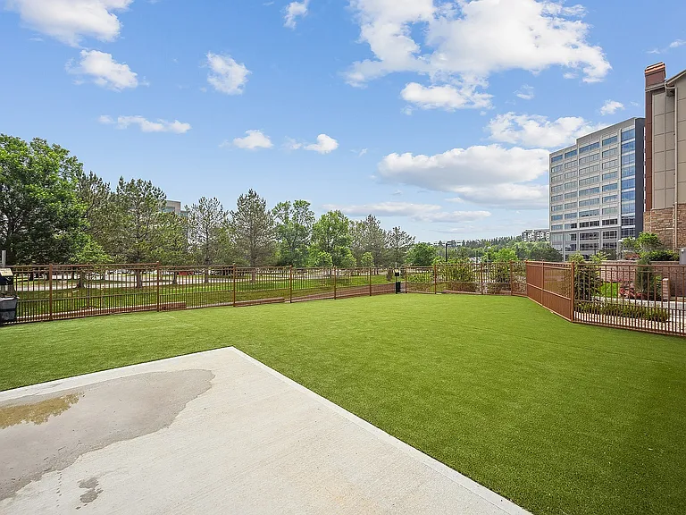 Convenient on-site dog park designed for both exercise and social time.