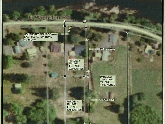 Aerial view of property