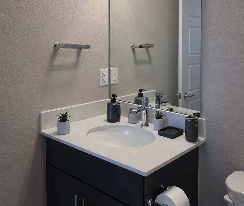 Shared bathroom with one more person.