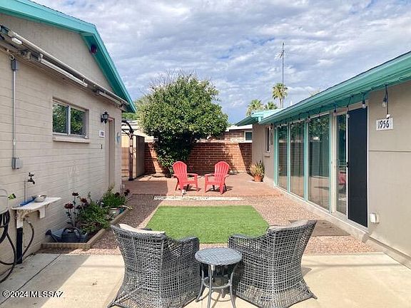 Rear yard with turf.