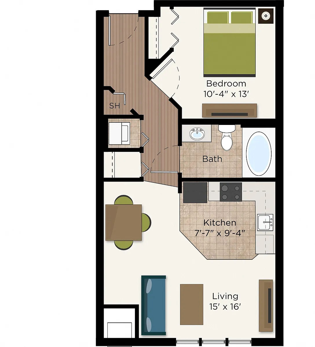 Floor plan The Como - Income Restrictions Apply (50% Unit)