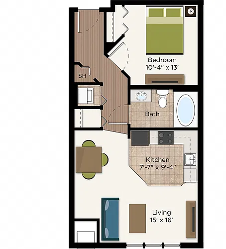 Floor plan The Como - Income Restrictions Apply (50% Unit)