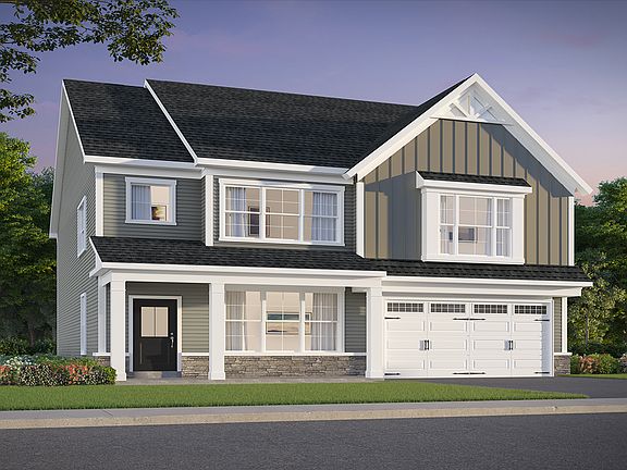 Elevation 3 of the Beckham a home design at Lakeside at Trappe by Brookfield Residential