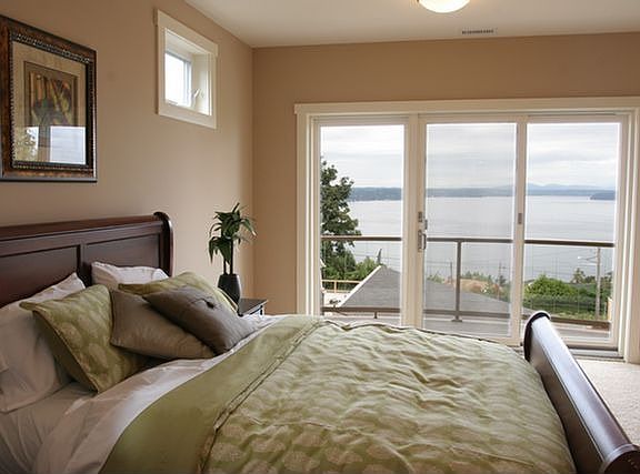 Master bedroom has private deck, gas fireplace, and again, an amazing view!