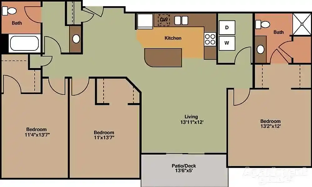 Floor plan Three Bedroom