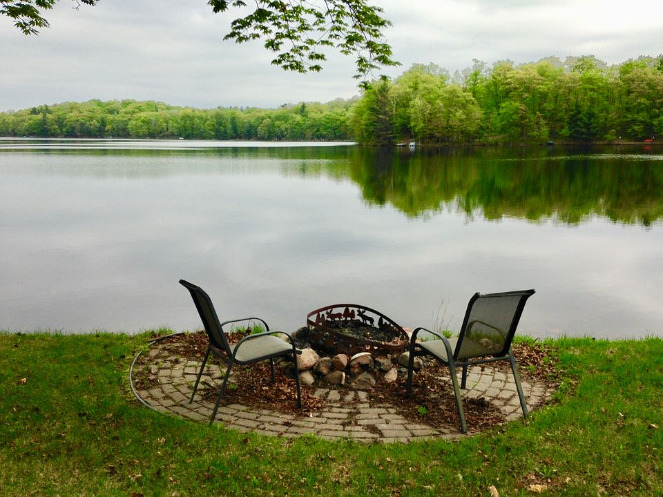 Lakeside campfire pit.