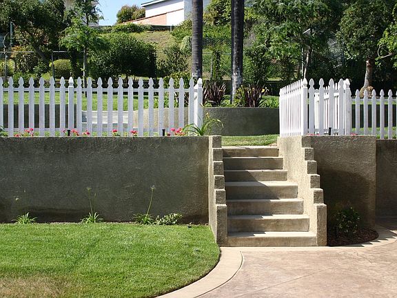 Terraced backyard for entertaining. Plenty of room for a pool.