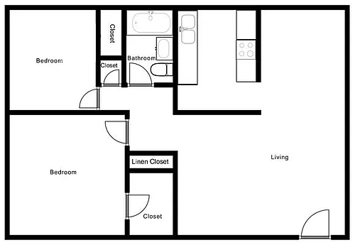 Floor plan 2 Bedroom