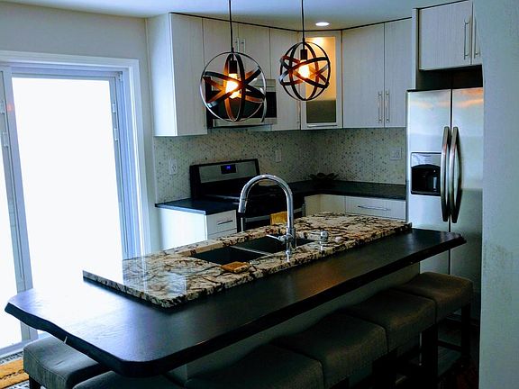 New granite counters with live wood edge!