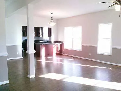 Modern, bright open floor plan