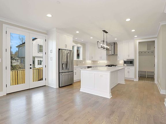 Island anchors the open plan end-to-end