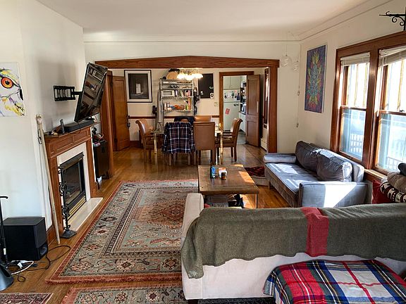 View into living room & dining room