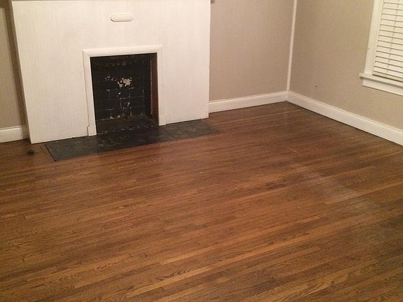 Living room with decorative fireplace