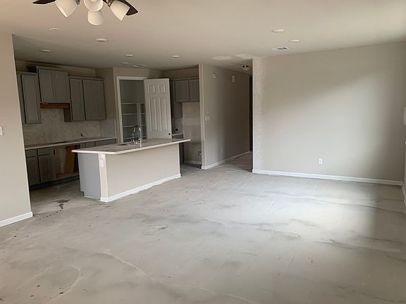 Construction progress - kitchen open to dining room