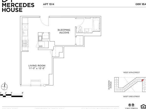 2nd image of 550 W 54th St APT 1514