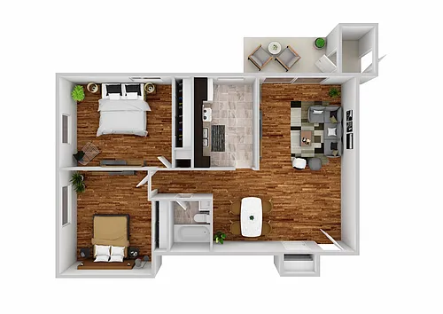 Floor plan 2 Bedroom Executive