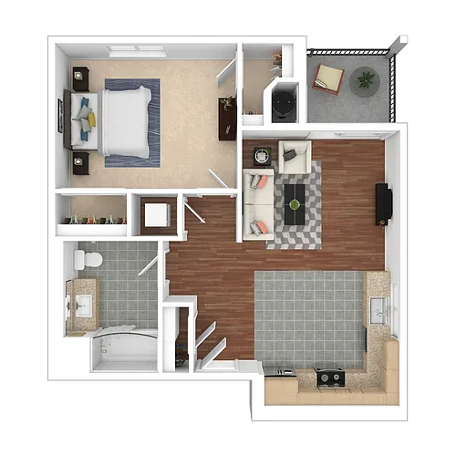 Floor plan 1X1 C