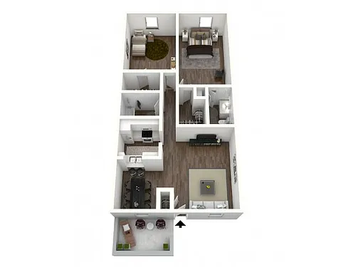 Floor plan 2BR-2BA