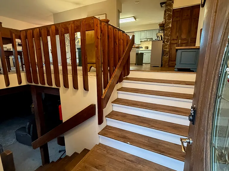 Entryway to the split level floor plan