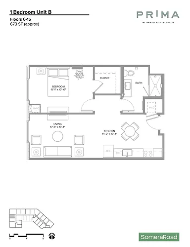 Floor plan 1B