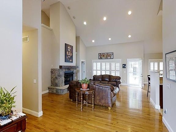 Entering the  living room and kitchen area