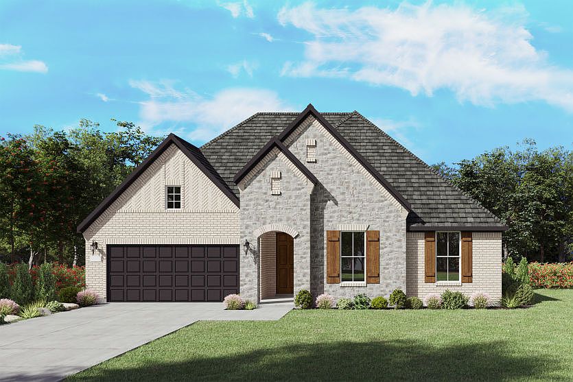 The Boling, a one-story new home design shown with home exterior FC 202