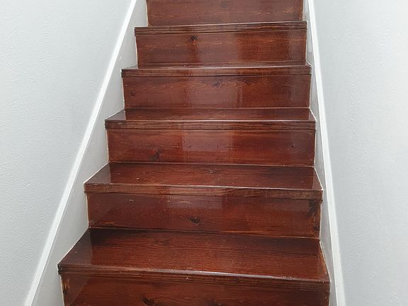 refinished hardwood stairs
