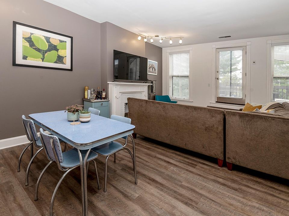 Open concept dining/living space