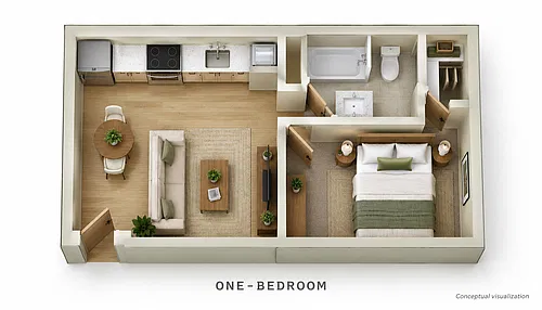 Floor plan 1 Bedroom