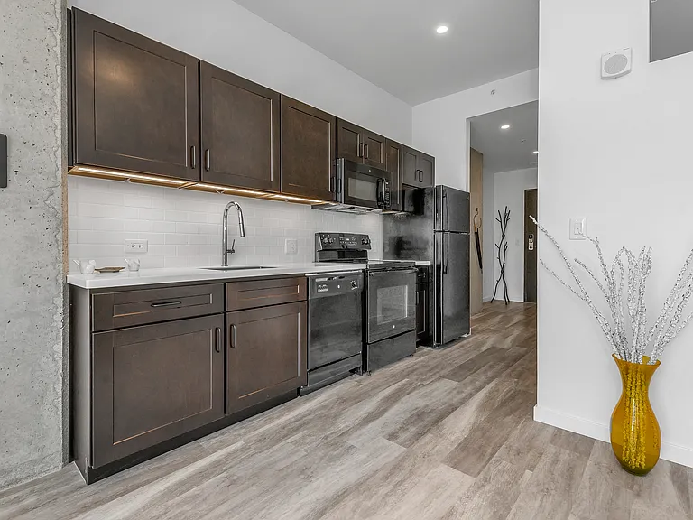 open kitchen at The Blonde apartments