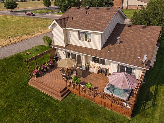 aerial view of back of house